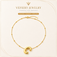 Collier pendentif tendance pour femme en acier inoxydable plaqué or avec chaîne serpent