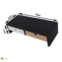 Tiroir en bambou, 1 pièce, boîte de rangement pour articles de toilette, Vanity noir et blanc