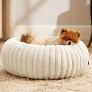 Manufacturer Wholesale Custom Logo Donut <b>Plush</b> Pet Product <b>Cat</b> Dog Bed Luxury - Product Image 3