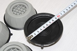 4 pièces Patins de nivellement universels anti-vibration, antidérapants et silencieux en plastique et caoutchouc pour machines à laver et meubles, pour appareils électroménagers - Product Image 2