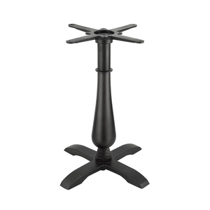 Pied de table décoratif en fer, colonne en forme de tulipe, pied croisé, jambe courbée pour mobilier de restaurant et d'hôtel, usage commercial durable - Product Image 6