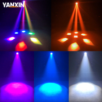 YANXIN Mini 7*60W abeille oeil LED lumière principale mobile RGBW Zoom faisceau de lavage DMX512 contrôle du son Disco DJ équipement d'éclairage de scène