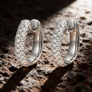 ต่างหูทองชุบ 14K ประดับเพชรแล็บโกรว์ 10 เม็ด ทรงบริลเลียนท์ คุณภาพระดับ VVS-VS หรูหรา สำหรับผู้ชาย ผู้หญิง งานแต่งงาน งานเลี้ยงฉลองครบรอบ - Product Image 2