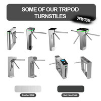 Control Access Security Gate Face Recognition QR Code Fingerprint Anti Tailgating Tripod Turnstile Gate IP55 Protection