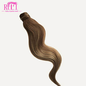 ผมต่อแบบคลิปหนีบ บราซิลเลียน เรมี่ แท้ สีธรรมชาติ แบบยาว ไม่ผ่านการแปรรูป ทรงหางม้า มีลอน - Product Image 3
