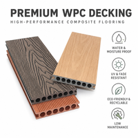 Revêtement de sol extérieur en WPC imperméable et antidérapant, terrasse en composite PE pour jardin et patio, pour une décoration de jardin moderne