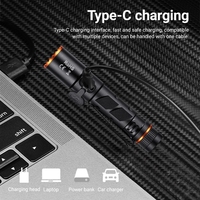 Zoom Mini EDC Senter Pena LED Terang Tinggi USB Dapat Diisi Ulang Magnet Senter Kecil Lampu Penerangan Darurat untuk Berkemah dan Mendaki di Luar Ruangan.