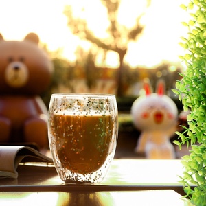 Sản phẩm hot 240ml 350ml Thiết kế sáng tạo cao Borosilicate đôi tường Cốc thủy tinh - Product Image 3