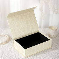Boîte cadeau rigide recyclable à rabat magnétique à motif diamanté, emballage personnalisé, coffret cadeau souvenir, étui cosmétique, boîte en papier