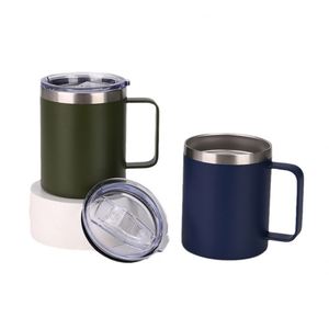 12oz 14oz <b>Insulated</b> Stainless Steel <b>Mug</b> with Handle Portable Office Beer Coffee Cup - Product Image 3