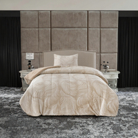 Ensemble de couette en sherpa d'hiver de luxe en gros FY, 3 pièces, drap de lit gris, taie d'oreiller, housse de couette pour lits jumeaux, queen et king size, pas cher