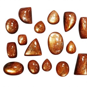 Venta al por mayor de cabujones de piedra solar 100% natural de alta calidad, gemas sueltas rojas con diseño de fuego, formas mixtas FAIJAN GEMS Rajasthan para joyería - Product Image 1