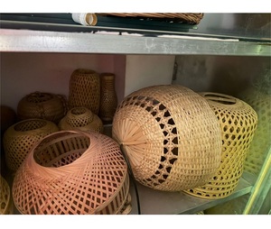 Ensemble de paniers de rangement en bambou faits à la main, avec un artisanat traditionnel tressé, organisateur de maison rustique et pièce décorative. - Product Image 2