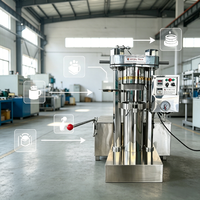 Nueva Prensa Hidráulica de Aceite Totalmente Automática de Alto Rendimiento, Prensa en Frío y Caliente para Pequeños Talleres de Aceite, Extracción de Aceite de Maní y Soja