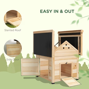 Gallinero o Caseta para Patos de Madera Ecológica en Oferta, con Puertas Dobles y Techo Abatible - Product Image 4