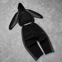 Survêtement personnalisé pour homme avec doublure de capuche en jacquard imprimé étoiles, 100% coton, délavé à l'acide, streetwear lourd, fabricant OEM/ODM