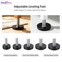 Patins de meubles réglables durables en plastique noir et blanc pour pieds de table et de chaise, modernes et simples