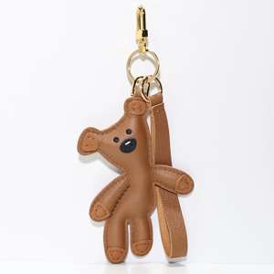 Colgante de cuero con diseño de oso pequeño Zenos, estilo adorable, llavero con mosquetón para montañismo, colgante artesanal de alta calidad - Product Image 2