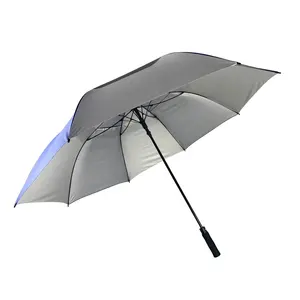 34-Inch Blue and White Air Vented Golf <strong>Umbrella</strong> Extra <strong>Large</strong> Double Layers <strong>Windproof</strong> for Sun Rain Many Colors to Choose From - Product Image 3