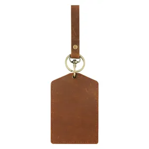 Étiquette de <span class=keywords><strong>bagage</strong></span> de voyage en cuir véritable de haute qualité, élégante et tendance, style Crazy Horse - Product Image 1