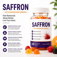 OEM/ODM Aangepaste Label Saffraan Magnesium Gummies Fruit Smaak Snoep Vitamine Zink Aangepaste Formule Verpakking Beschikbaar Volwassenen Hart