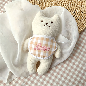 Jouet en peluche chat brodé personnalisé avec logo, poupée en peluche pour promotion d'entreprise, cadeau pour bébé - Product Image 6