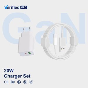 Tkt 20W cổng kép gan sạc khối siêu tốc độ OTP/OVP sạc điện thoại <span class=keywords><strong>USB</strong></span>-A Type-C cổng tương thích cho iPhone <span class=keywords><strong>Android</strong></span> thiết bị - Product Image 1