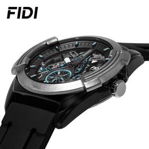 FIDI Men <b>Automatic</b> Mechanical Man <b>Watch</b> Hollow Skeleton Dial Silicone Strap Sport Casual Waterproof <b>Custom</b> <b>logo</b> Wristwatch - Product Image 5