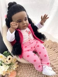 Muñeca Reborn Gigante de Silicona Líquida Negra, Rubia, Barata, <span class=keywords><strong>Hoomai</strong></span>, 45 cm, 60 cm - Product Image 3