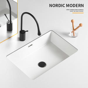 Lavabo de Cerámica de Fondo Plano Gong Tuo, de Una Pieza, Estilo Moderno, Fácil de Limpiar, con un Solo Orificio - Product Image 4