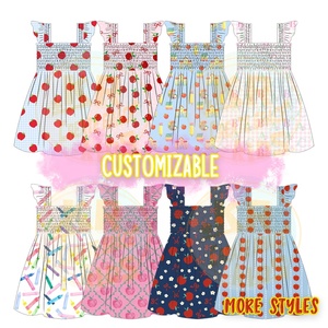 Venta caliente niños bebé niña vestidos de verano infantil sin mangas con volantes vestidos chico bambú cómodo faldas suaves - Product Image 6