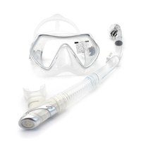 Masque de plongée et tuba en silicone haute définition anti-buée pour la pêche sous-marine, ensemble de lunettes de plongée étanches