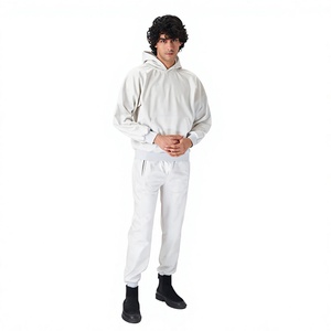 Ensemble populaire unisexe sweat à capuche et jogging en tissu doux, survêtement décontracté, tenue de détente confortable, mode urbaine, personnalisation de marque - Product Image 6