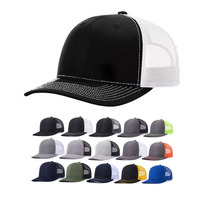 Casquette Trucker Richardson 112 à 6 Panneaux, Maille Respirante à Séchage Rapide, Logo Personnalisé, Réglable, Sport Extérieur, Unisexe Hommes Femmes