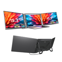 Moniteur d'écran portable 15,3 pouces, 1 câble pour 2 écrans, extension d'écran d'ordinateur portable avec brevet, moniteur d'ordinateur pour Windows et MacOS