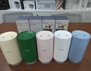 Humidificador dual de 500mL, 2000mAh, 2 modos de niebla, luz nocturna, apagado automático por escasez de agua, humidificador de escritorio para el hogar en Japón y Corea - Product Image 3