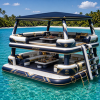 Plateforme flottante gonflable anti-UV pour usage diurne au soleil, idéale pour la mer, le lac et les longues sessions de détente aquatique en extérieur