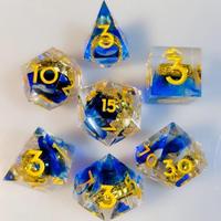Herr der Ringe D&D 7-teiliges Harz-Würfelset im Ring-Design