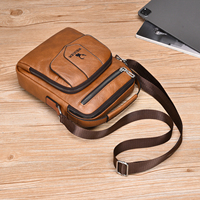 Sac à bandoulière pour homme en cuir PU, sac messager rétro vintage de luxe avec logo personnalisé WEIXIER, résistant à l'eau