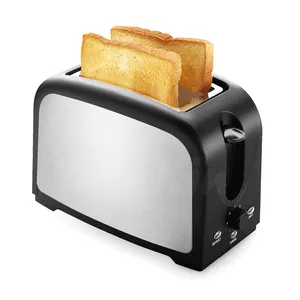 Pão toaster elétrico automático multifuncional, 2 fatias