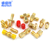 Conector SMA, Conector Coaxial RF, Macho y Hembra, Adaptador Chapado en Oro, Adaptador Recto, Adaptador en T, Adaptador Triple en Codo, Conector SMA