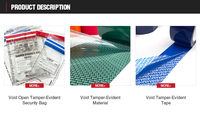 Sello de Seguridad de Plástico OEM de Alta Calidad, Impermeable, Verde, con Impresión de Logotipo Personalizado, Material VOID de un Solo Lado