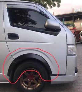Hiace कार सामान छोटे पहिया मेहराब भौं कवर एबीएस स्लिम छाज भड़क Hiace ऑटो छाज के लिए भागों - Product Image 6