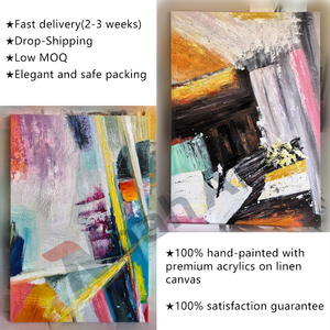 Decoración de gran tamaño para el hogar y la Oficina, obra de arte acrílico, pintado a mano contemporáneo arte de pared, pinturas de arte <span class=keywords><strong>abstracto</strong></span> moderno - Product Image 4