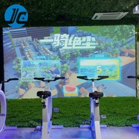 Simulateur de vélo d'exercice interactif VR AR en acier inoxydable pour jeux sportifs d'intérieur JC