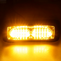 Feu de calandre latéral pour camion 12W LED IP65, boîtier en alliage d'aluminium, 17 modes stroboscopiques, multicolores, feu d'avertissement d'urgence pour camion