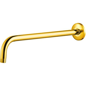 Brazo de Ducha en Forma de L de Acero Inoxidable de 16 Pulgadas, Montaje en Pared, Dorado Brillante, Cabezal de Ducha de Alta Presión, Diseño Moderno para Baño - Product Image 2