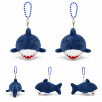 Promotion : Peluches requin, porte-clés en peluche, 4 pouces, douces, moelleuses, mignonnes et adorables, jouets pour machine à griffes, pour enfants, vente en gros