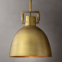 Lámpara Colgante de Metal Estilo Campana RHOEM para Comedor, Sala de Estar, Villa, Lámpara Moderna de Lujo para Decoración del Hogar