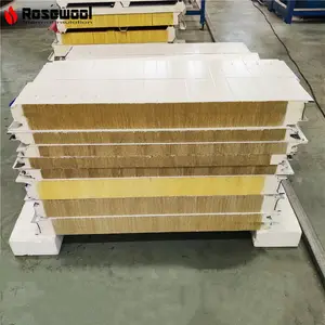 Building Material Rock Wool Sandwich Panels Exterior Wall Panels For Mobile Home And Luxury Prefab House